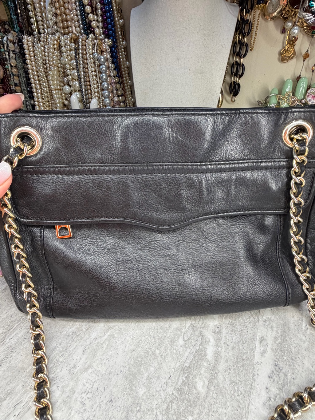 Rebecca Minkoff Swing Convertible Purse Black Leather Chain Strap Vintage Bag — image 7 of 8